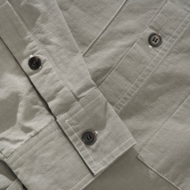 Ripstop Button Up Shirt Grey