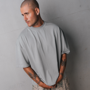 Pillar Boxy Blank T-shirt -  Cement