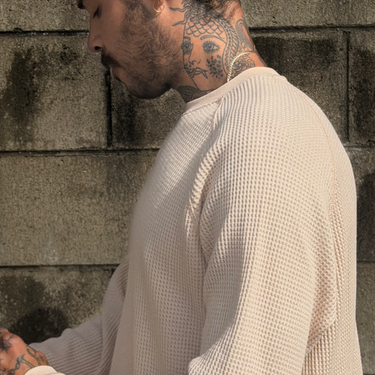Raglan Long Sleeve Waffle - Oat