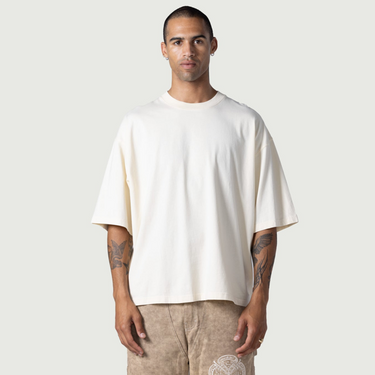 Crest Logo Box Tee - Cream