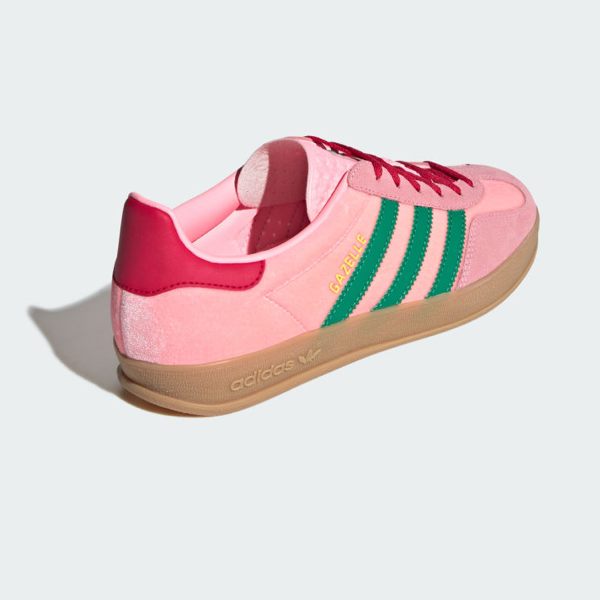 Adidas Women's Gazelle Indoor – Court Green / Glow Pink