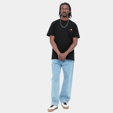 S/S American Script T-Shirt Black