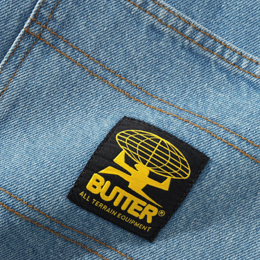 Patch Pocket Denim Shorts, Faded Blue