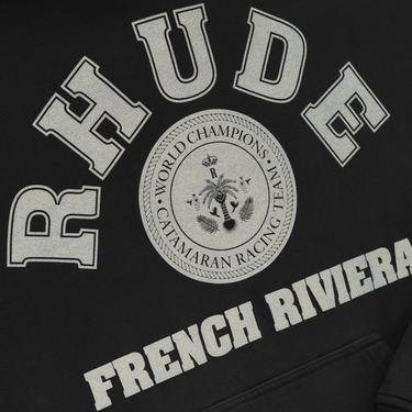 French Riviera Hoodie Vintage Black