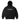 Ripstop Logo Applique Pullover Hood, Black