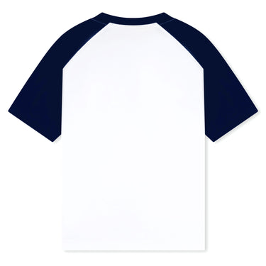 Panel Boxy Tee - White / Navy