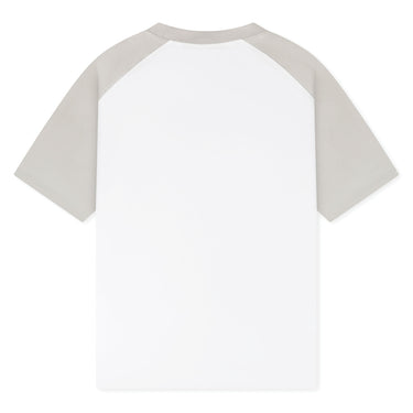Panel Boxy Tee - White / Cement