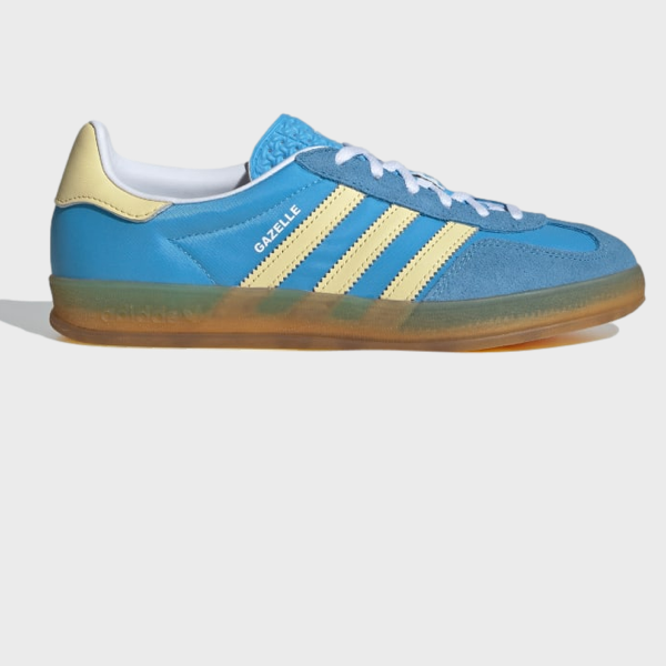 Adidas womens Gazelle Indoor Semi Blue Burst / Almost Yellow / Cloud White