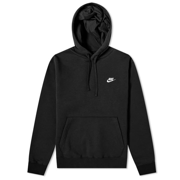 Nike Sportswear Club Fleece Hoodie - Black / White – cliquelyf