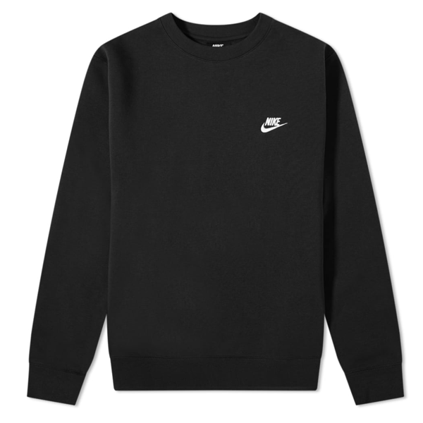 Nike Sportswear Club Fleece Crew - Black / White – cliquelyf